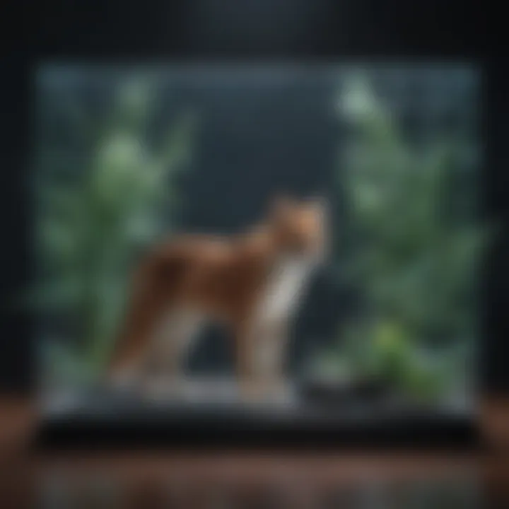 Ethereal Holographic Display in Futuristic Setting