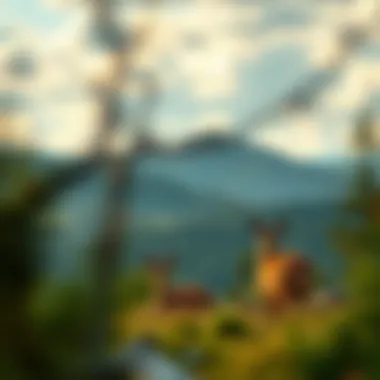 Natural Wonders of Missouri: The Ozarks A whimsical scene of Missouri's natural beauty featuring the Ozark Mountains and local wildlife