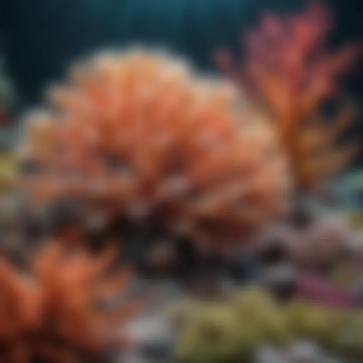 A colorful coral reef teeming with diverse marine life