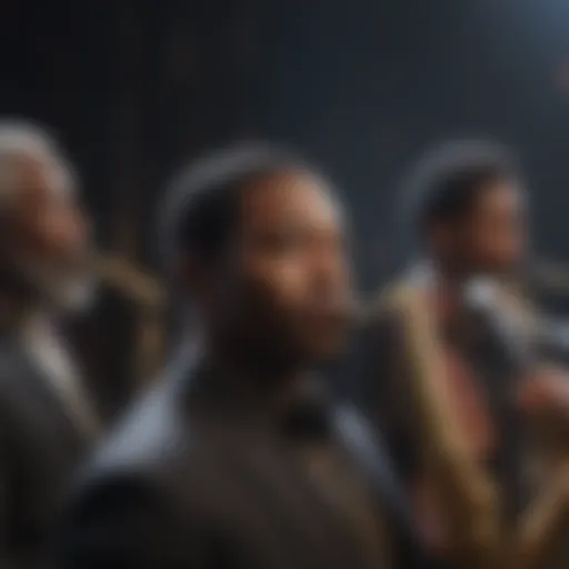 Illustration of a vibrant jazz performance