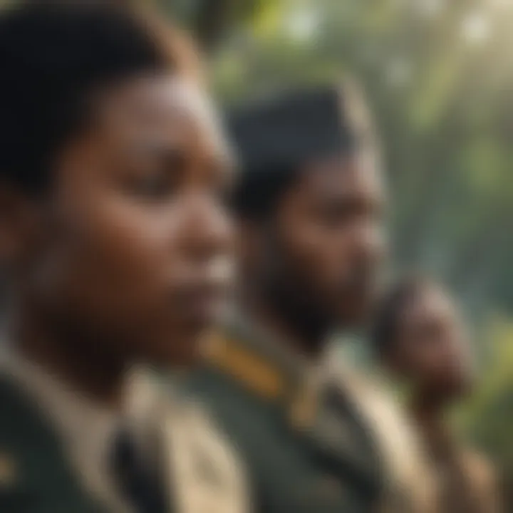 Artistic portrayal of African American leaders in history