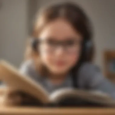An illustration showcasing various types of children's books with audio components.