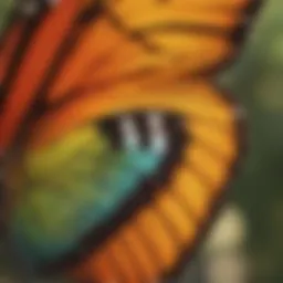 Vibrant Butterfly Wings in Sunlight
