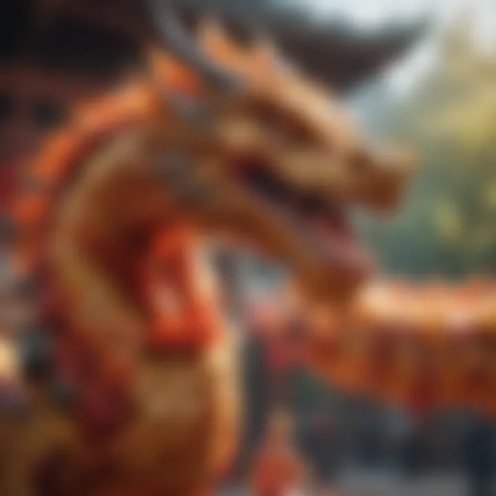Colorful Dragon Dance Symbolizing Prosperity