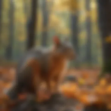 Diverse Wildlife in Deciduous Forest