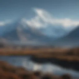 Majestic peaks of Denali under a clear blue sky