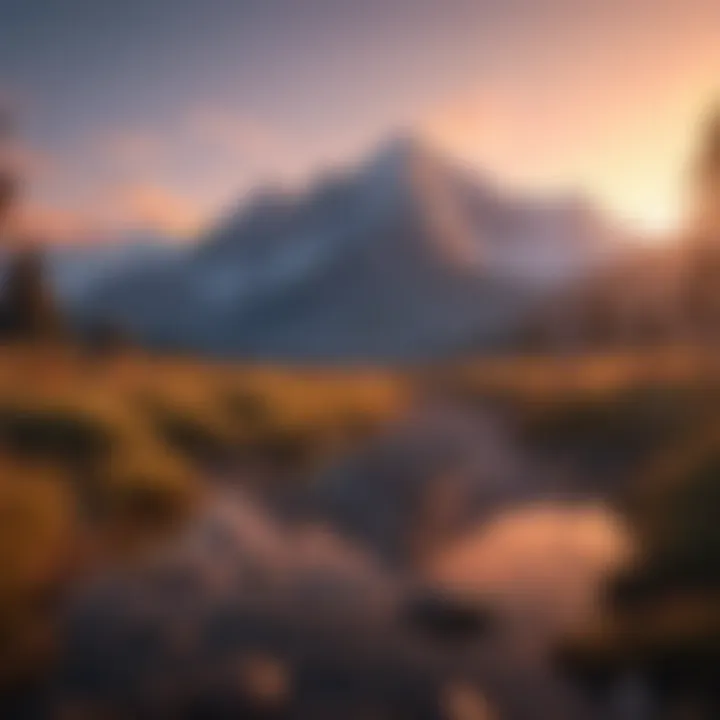 Majestic Mountain Peaks at Sunset