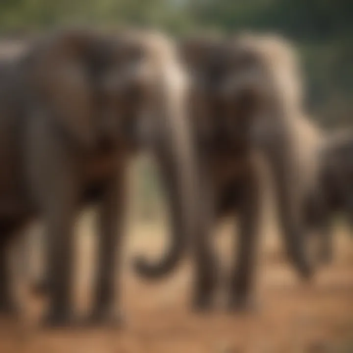 Understanding Elephant Communication A herd of elephants communicating through body language