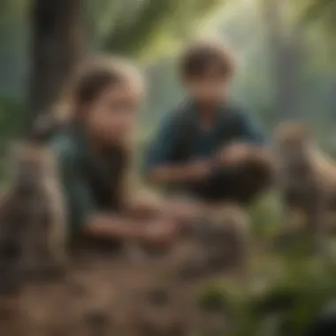 Future Guardians of Nature A group of young children participating in a conservation activity, illustrating how the next generation can make a difference.