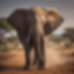 Majestic African Elephant in the Savanna