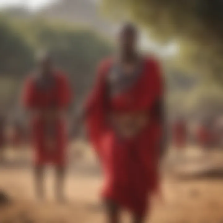 Vibrant Maasai Tribe Dancing Ceremony