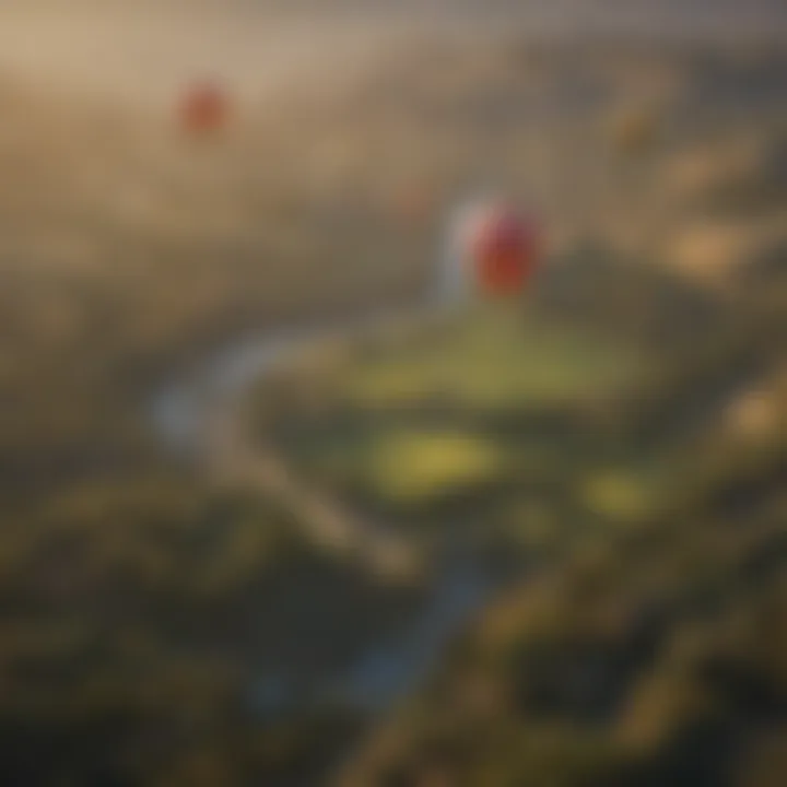 Vibrant hot air balloons floating over the picturesque landscape of Napa Valley