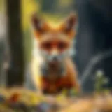 A red fox in its natural habitat showcasing its vibrant fur and keen eyes.
