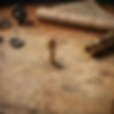 Navigational Essentials A close-up view of a treasure map with navigational tools.