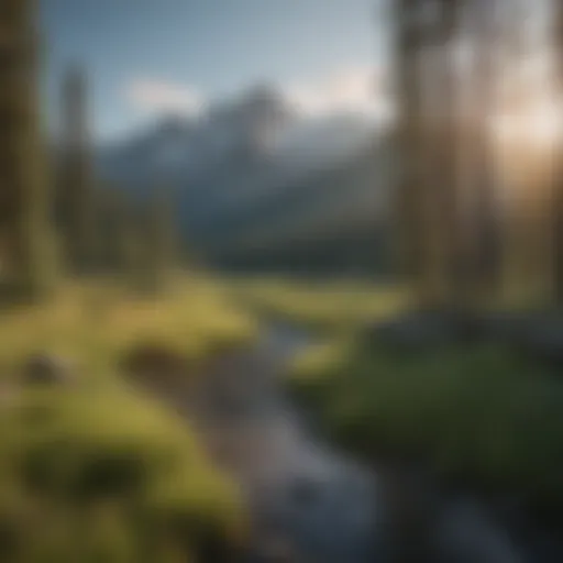 A breathtaking view of Idaho's pristine wilderness showcasing lush forests and mountains