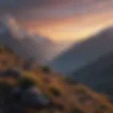 A breathtaking view of the Himalayan mountains at sunrise, showcasing their majestic beauty.