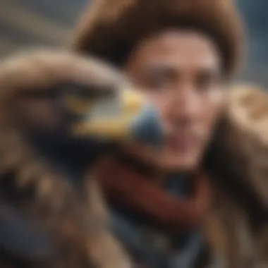 Mongolian Eagle Hunter with Golden Eagle