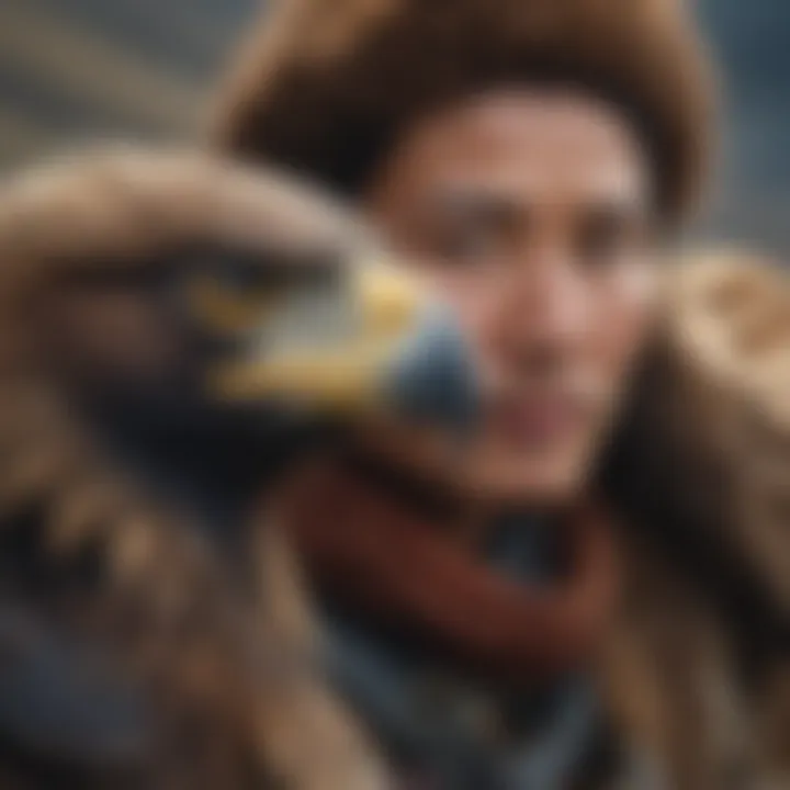 Mongolian Eagle Hunter with Golden Eagle