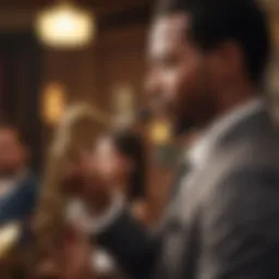 Saxophonist performing at Nashville jazz club