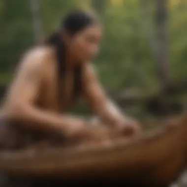 Artistry of Abenaki Birch Bark Canoe Crafting Traditional Birch Bark Canoe of the Abenaki Nation