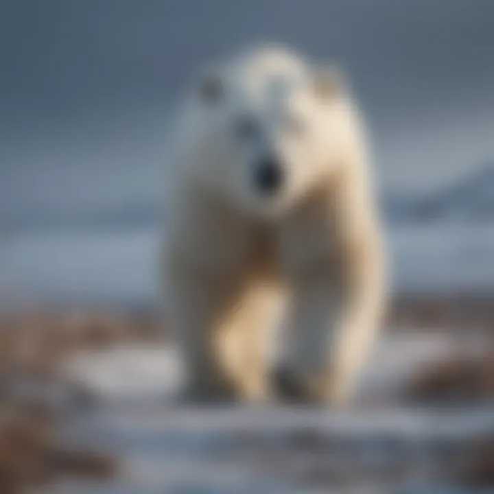 Polar bear in Arctic Tundra