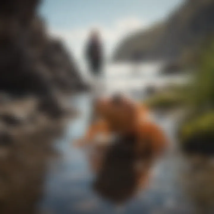 Group of children discovering tide pool creatures
