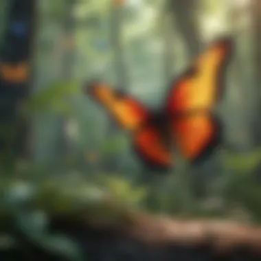 Vibrant Tropical Butterflies in Flight Majestic Wingspan of Colorful Tropical Butterflies