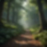 Enchanting Forest Canopy Lush green forest canopy with diverse plant species