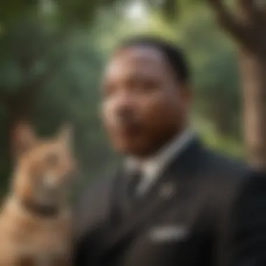 Visionary Pathways Conceptual illustration of Martin Luther King Jr.'s vision