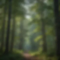 Lush Forest Canopy in Adirondack Wilderness