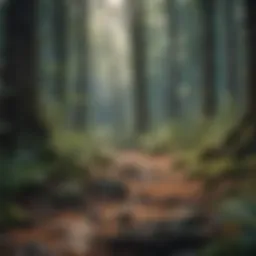 Vibrant Watercolor Illustration of a Lush Forest