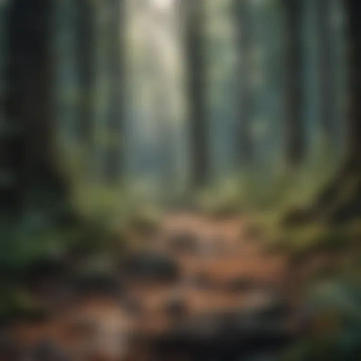 Vibrant Watercolor Illustration of a Lush Forest