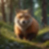 Interactive nature-themed game interface displaying vibrant visuals