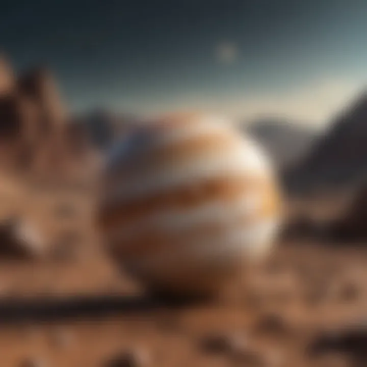 A captivating illustration of the gas giant