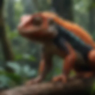 Diverse flora and fauna in the rainforest
