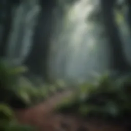 Majestic canopy in the rainforest