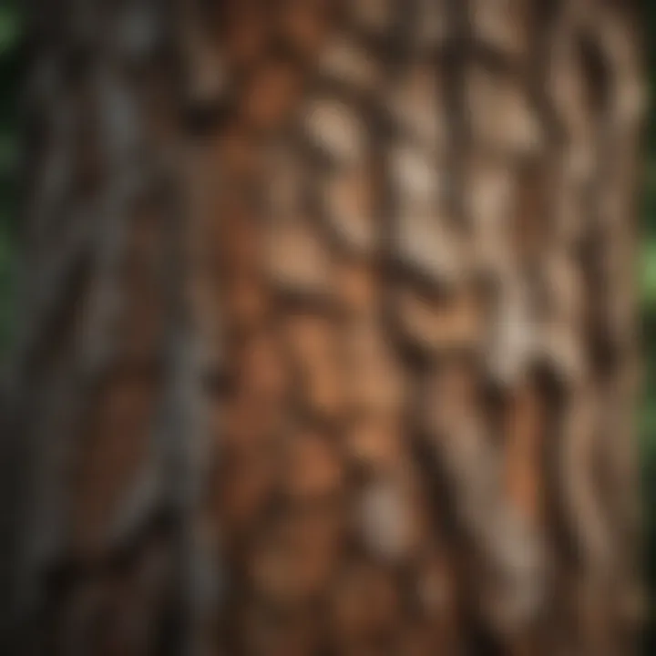 Close-up of intricate Amazon Tree bark patterns