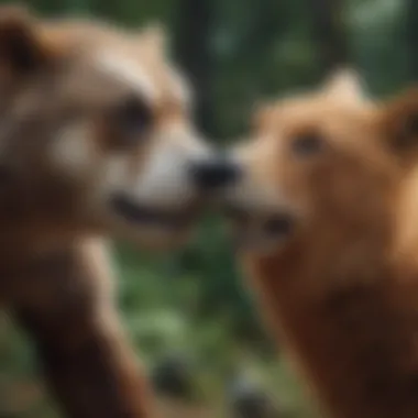 An animal exhibiting unusual social behavior