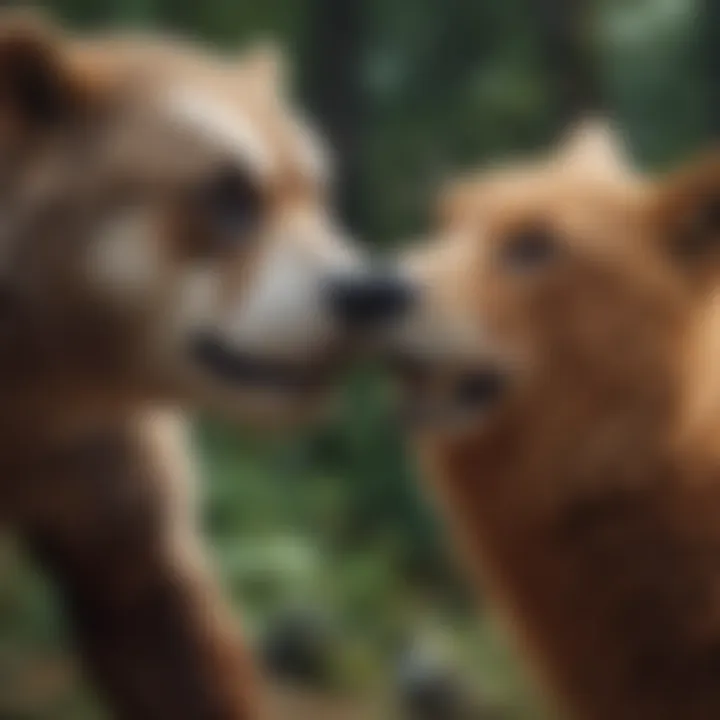 An animal exhibiting unusual social behavior