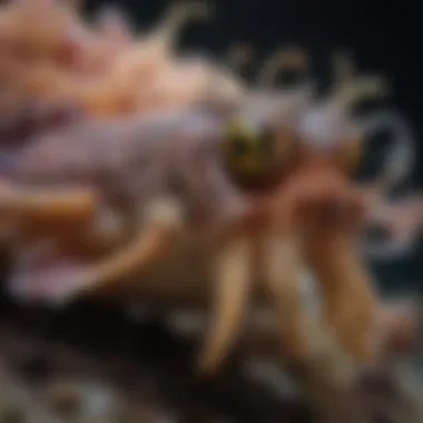 Intriguing Cuttlefish displaying vibrant colors