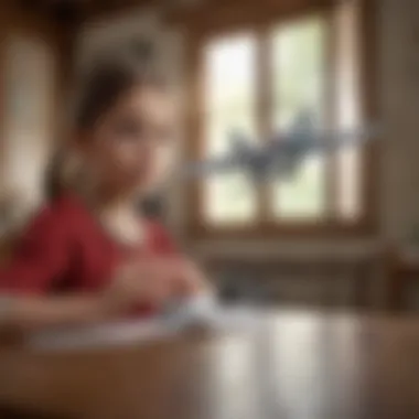 Child Building and Testing Paper Airplanes