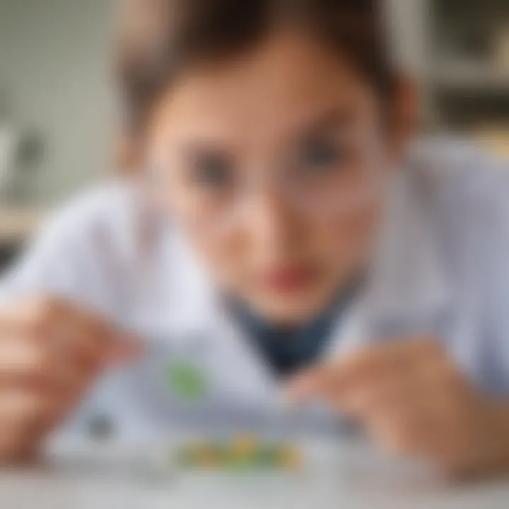 Young Scientist Examining Microorganisms in Petri Dish