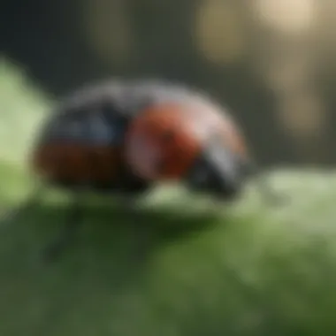 Close-Up of Spotted Beetle on Leaf