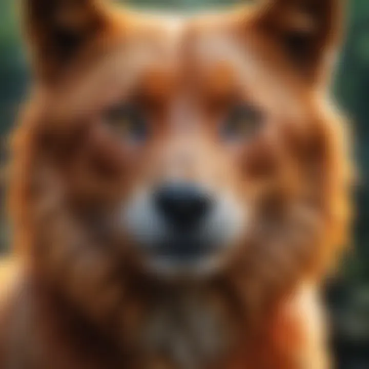 A mystical representation of various spirit animals in vibrant colors