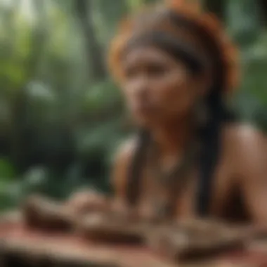 Indigenous culture represented through intricate crafts