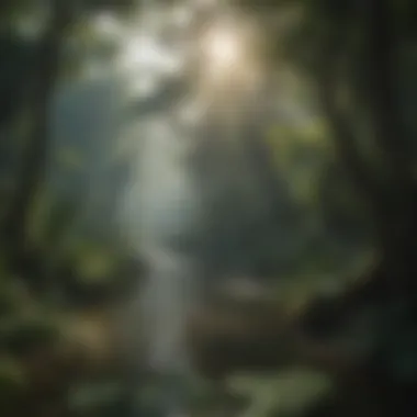 Lush canopy of the Amazon Rainforest teeming with life