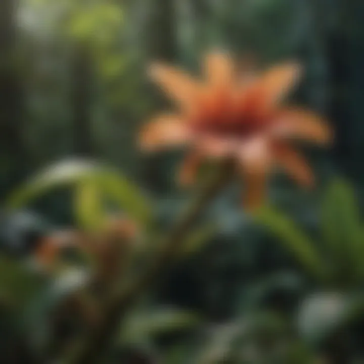 Diverse flora showcasing unique plant species found in the Amazon