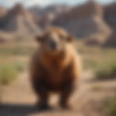 Biodiversity of the Badlands A diverse array of wildlife found in the Badlands, including bison and prairie dogs.
