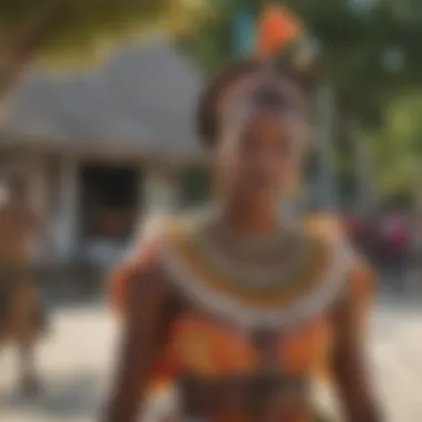 Cultural festival showcasing traditional music and dance in a Bahamian community