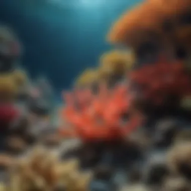 A vibrant coral reef teeming with marine life